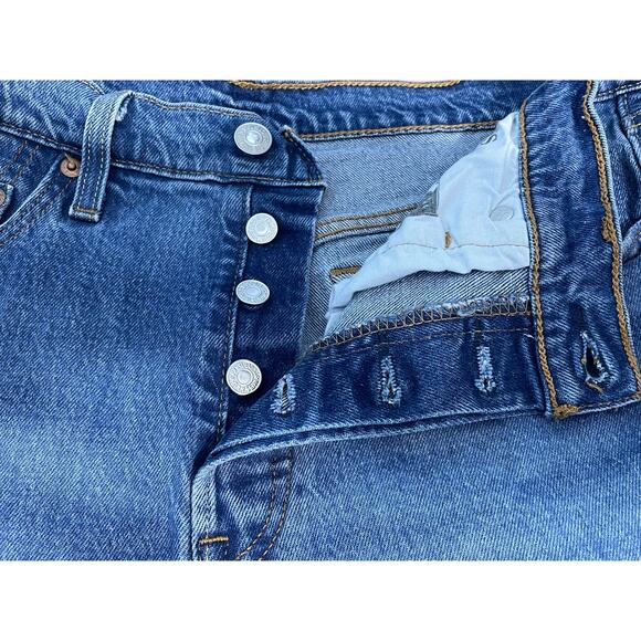 Levi's 501s Jeans Size 29 High Rise Button Fly Distressed Grunge Festival Hippie - Picture 3 of 9